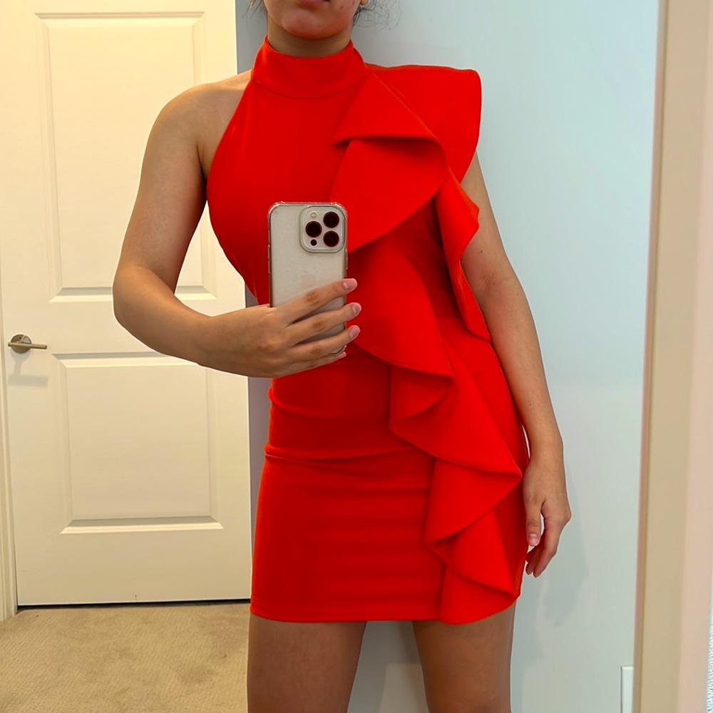 Fun backless ruffle dress